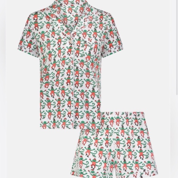 Roller Rabbit | Intimates u0026 Sleepwear | Roller Rabbit Monkey Mas Christmas  Polo Pajamas Size Xxs | Poshmark
